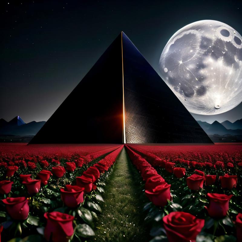 00217-751951765-masterpiece, intricate photo, field of roses, black pyramid with shiny sleek sides, background moon wasteland, hyper realistic,.jpg